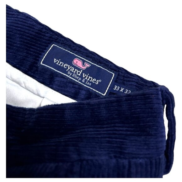Vineyard Vines SLIM FIT BREAKER PANTS Blue Corduroy Casual Golf Business Pants - Picture 2 of 5